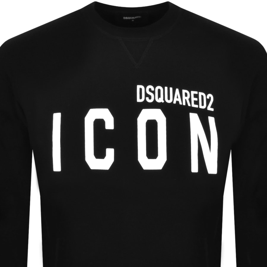 DSQUARED2 Crew Neck Logo Sweatshirt Black